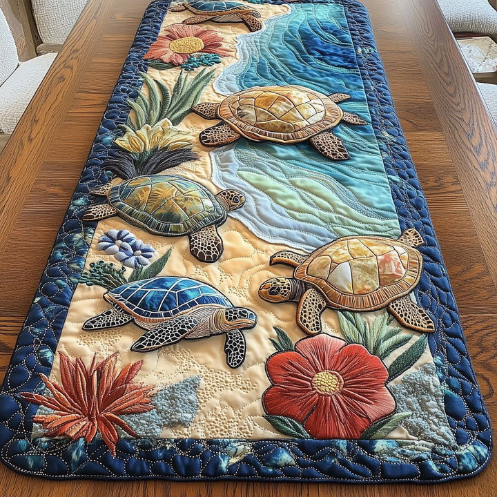 Tropical Turtles Quilted Table Runner GFTONL4085