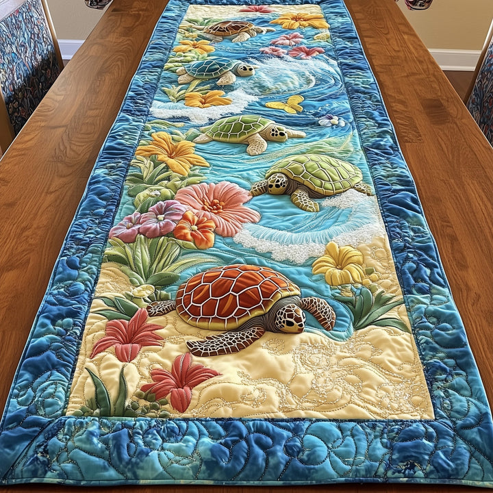 Aloha Turtles Quilted Table Runner GFTONL4089