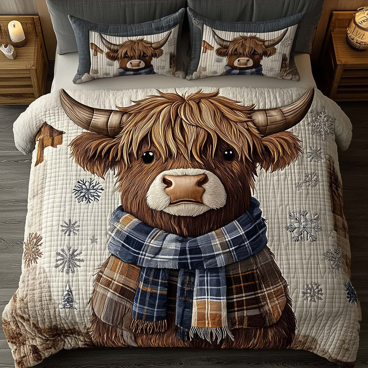 Whimsical Highland Cow Duvet Cover Set GFTONL7125