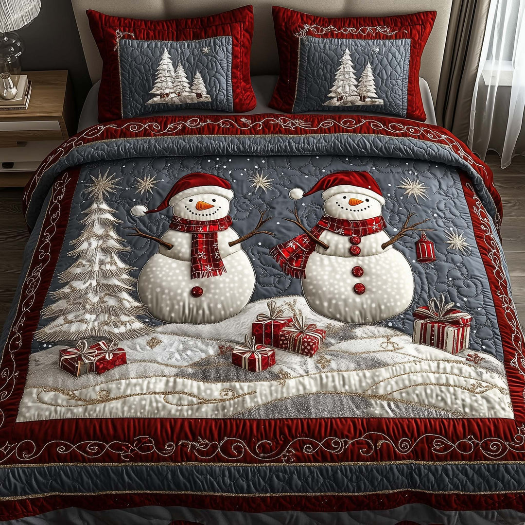 Cheerful Snowman Duvet Cover Set GFTONL7140