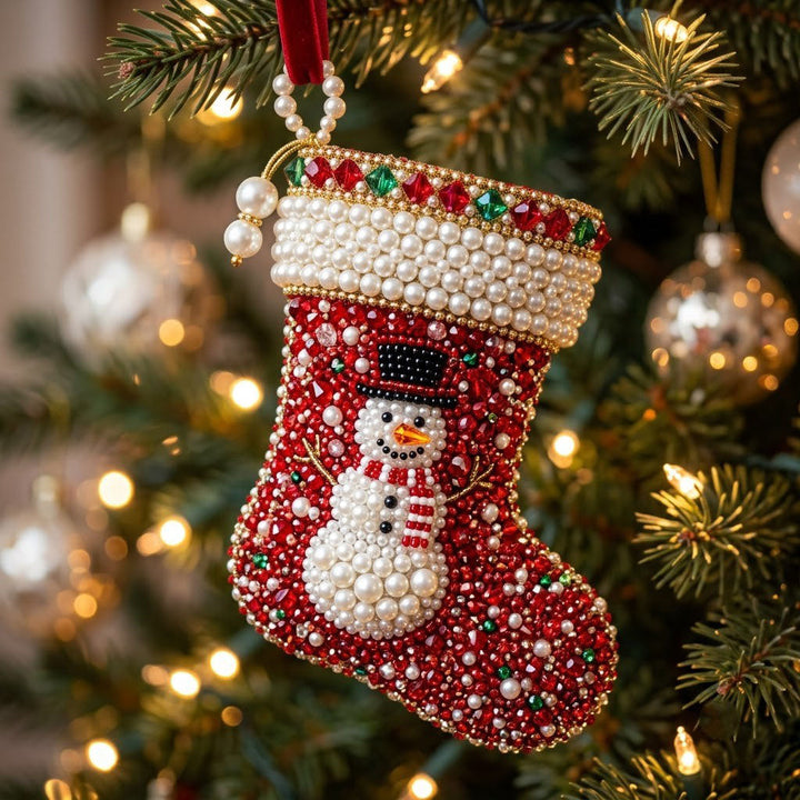 Christmas Stocking Christmas Mica Ornament