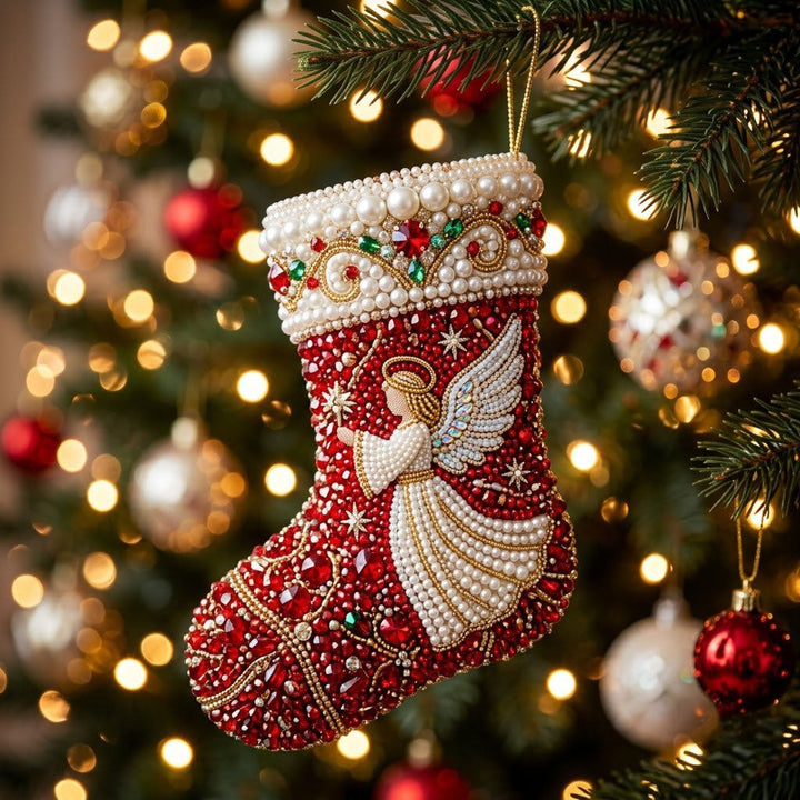 Christmas Stocking Christmas Mica Ornament