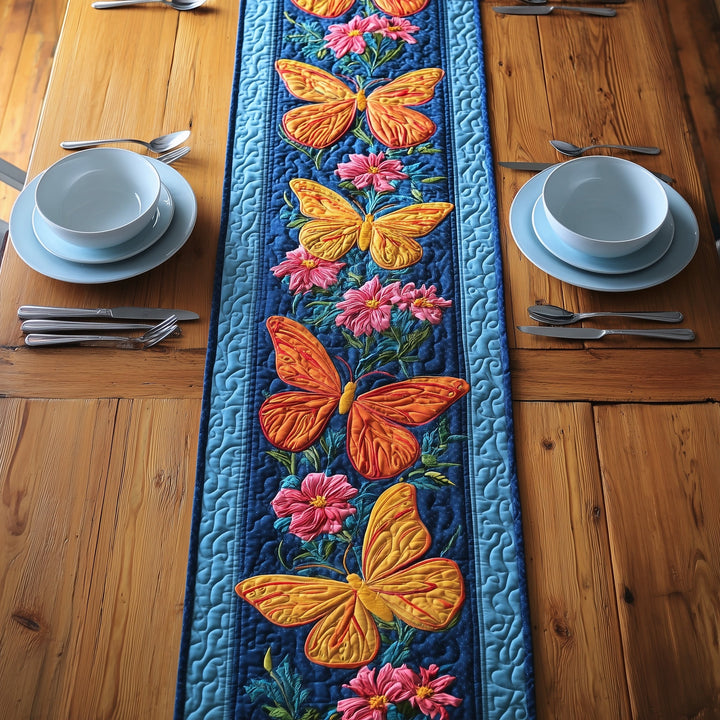 Midnight Butterfly Quilted Table Runner GFTONT1325