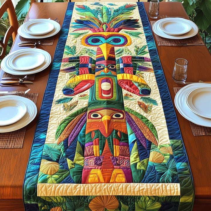 Tribal Totem Pole Quilted Table Runner GFTONT132
