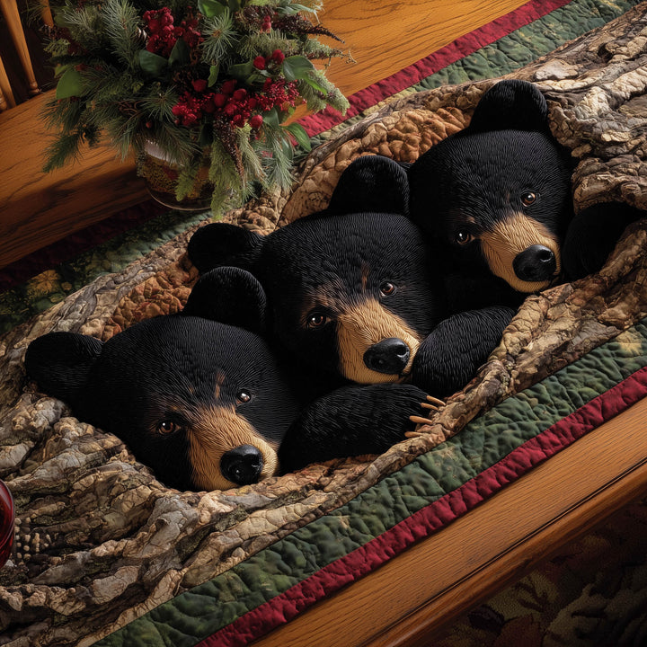 Bear Family Quilted Table Runner GFTONT5191
