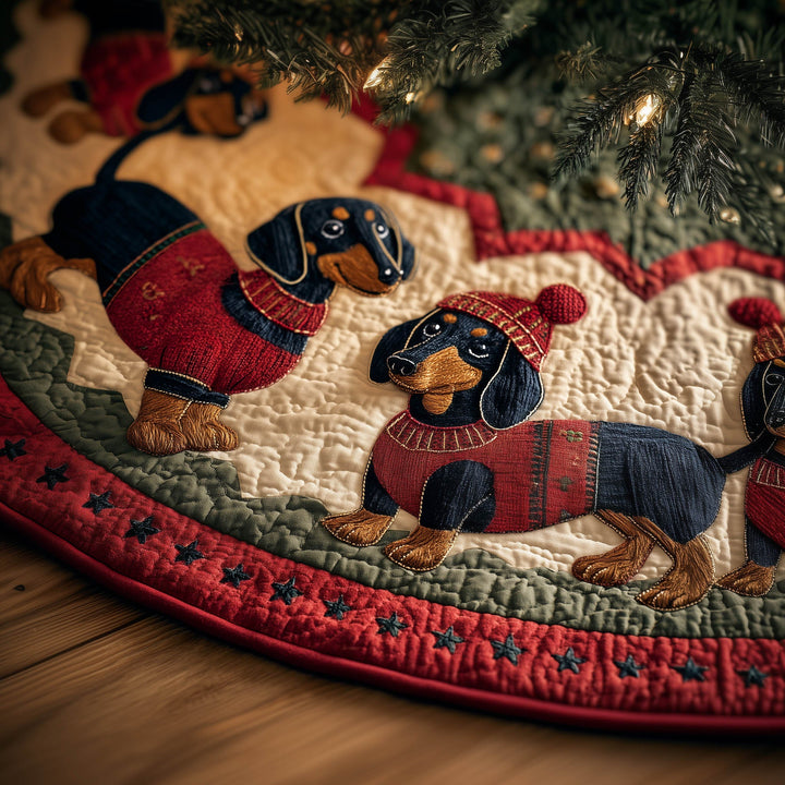 Adorable Dachshund Quilted Tree Skirt GFTONT5604