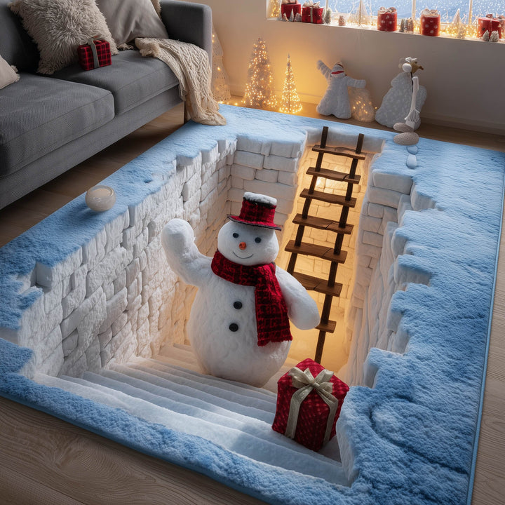 Winter Snowman Area Rug GFTONT5629