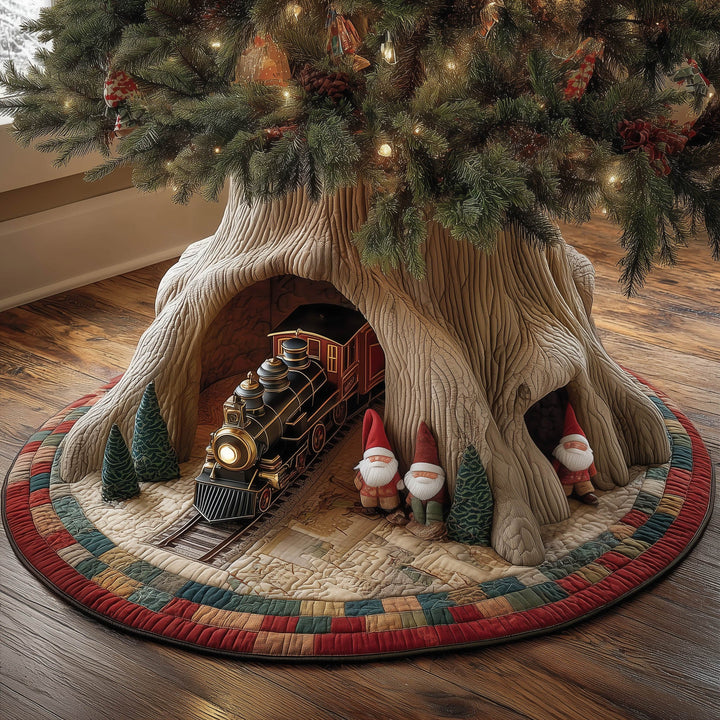 Gnome Express Quilted Tree Skirt GFTONT5749