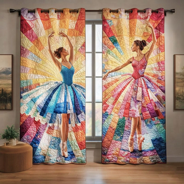 Elegant Ballerina Quilted Curtains GFTONT6554