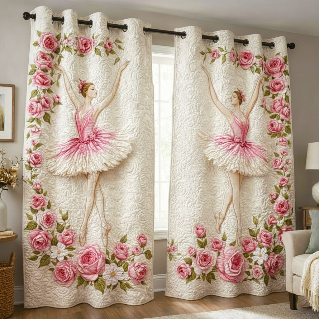 Rosie Ballerina Quilted Curtains GFTONT6556