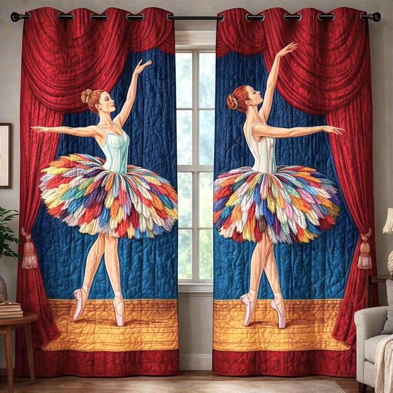 Ballerina Stage Quilted Curtains GFTONT6557