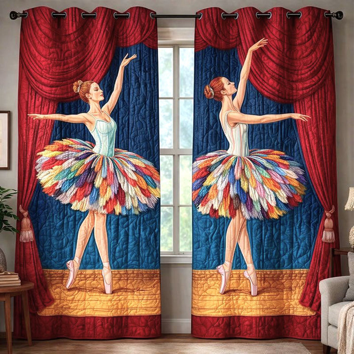 Ballerina Stage Quilted Curtains GFTONT6557