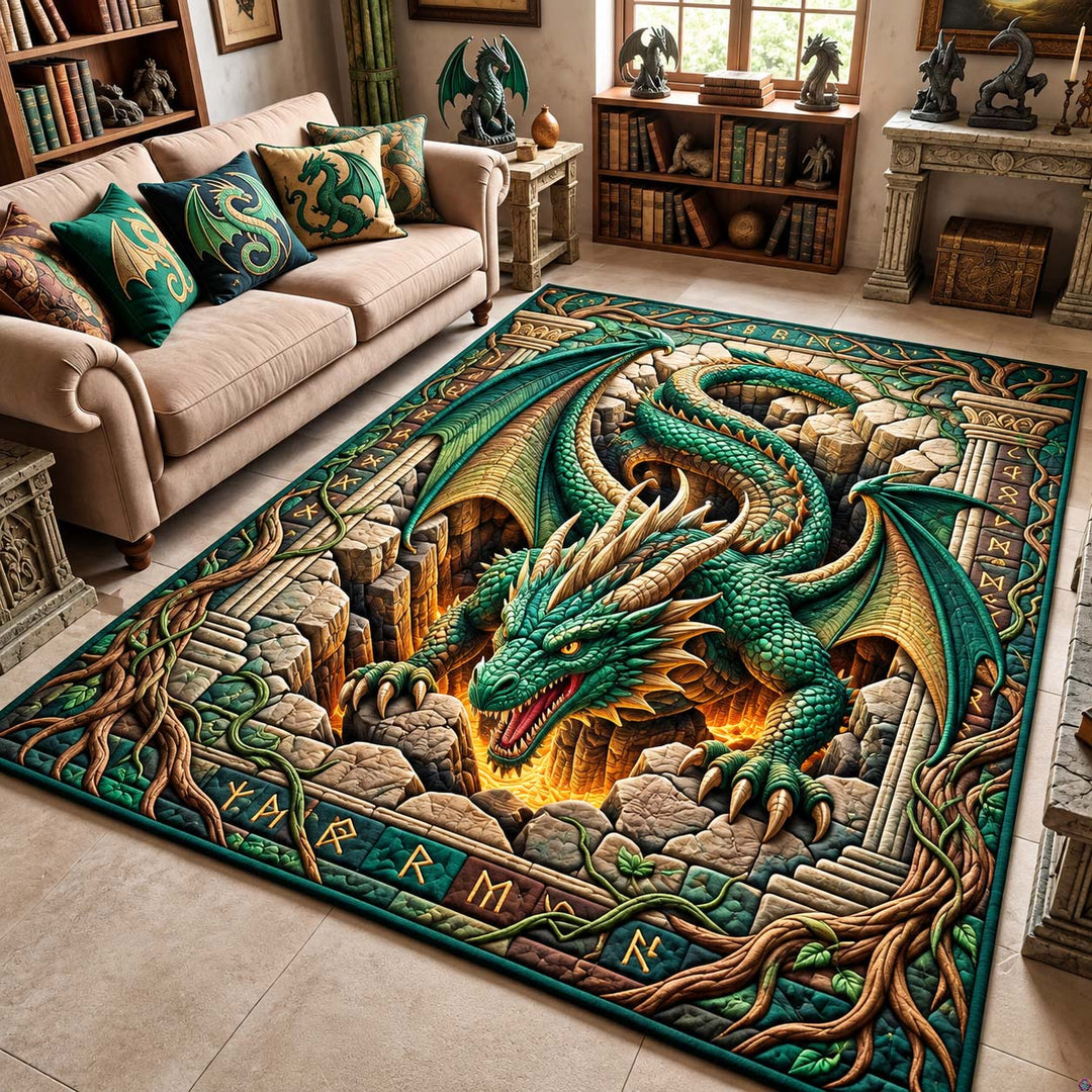 Emerald Dragon Ruins Area Rug GFTONTD3542