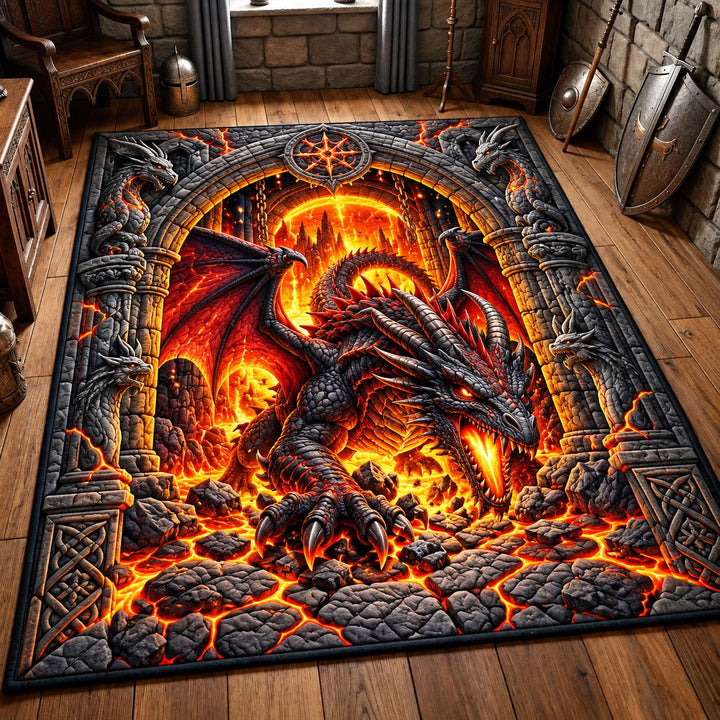 Inferno Dragon Gate Area Rug GFTONTD3544