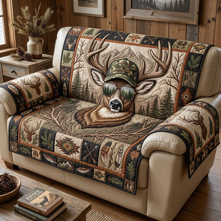 Deer Hunting Quilted Sofa Cover GFTOPND1533