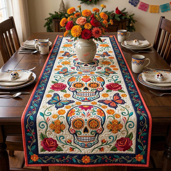 Sugar Skull Quilted Table Runner GFTOPND1862