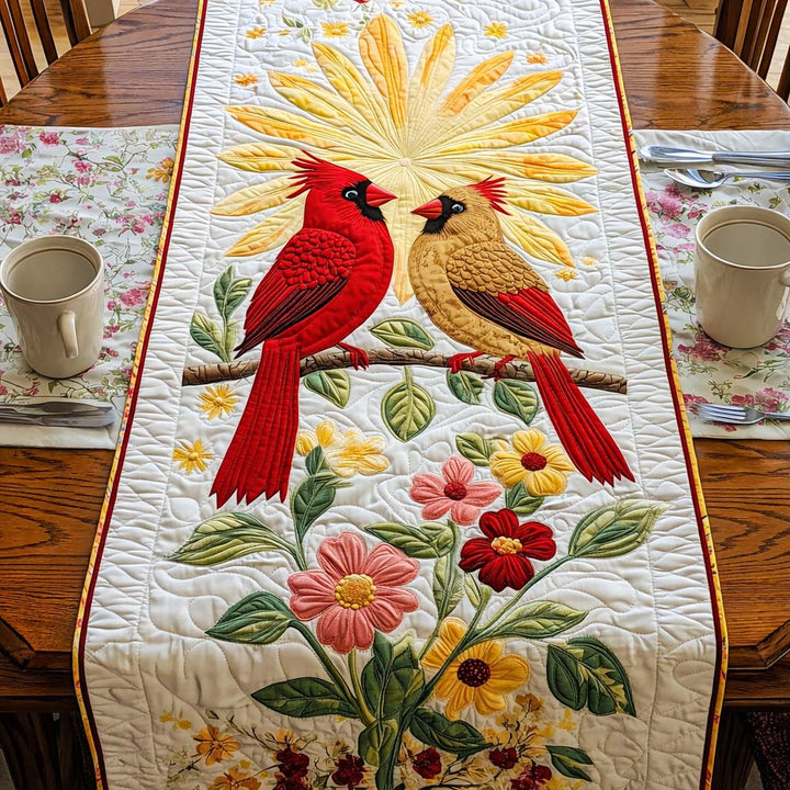 Spring Cardinal Quilted Table Runner GFTOQA1253