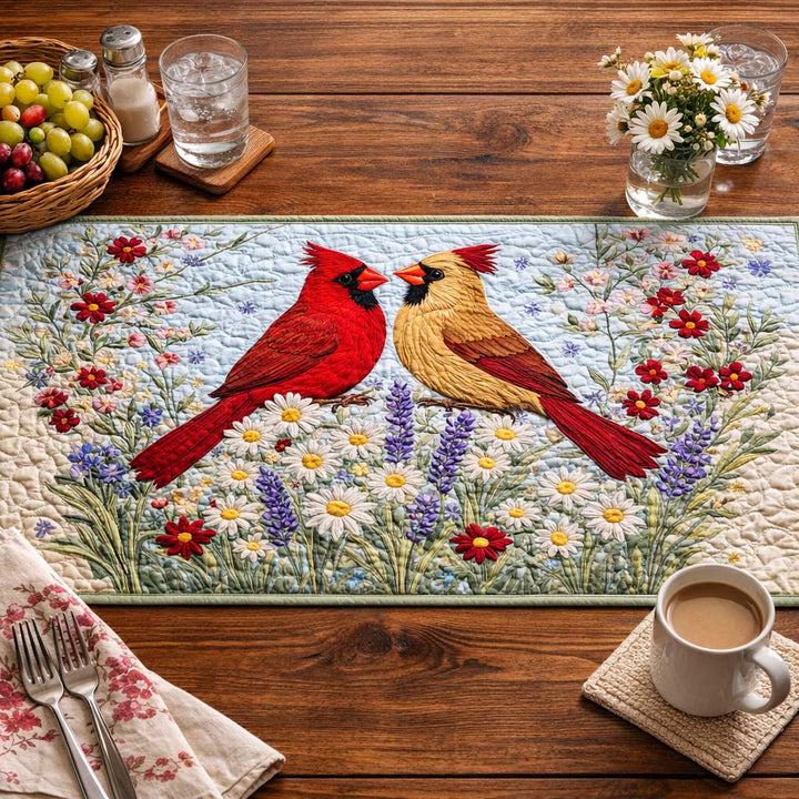 Spring Cardinal Quilted Table Runner GFTOQA1254