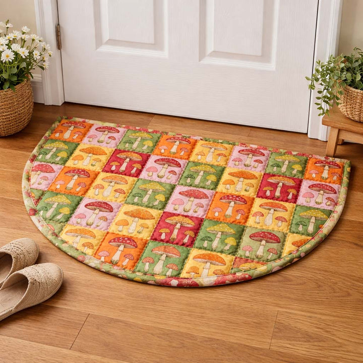 Mushroom Serenity Quilted Welcome Mat GFTOQA1697