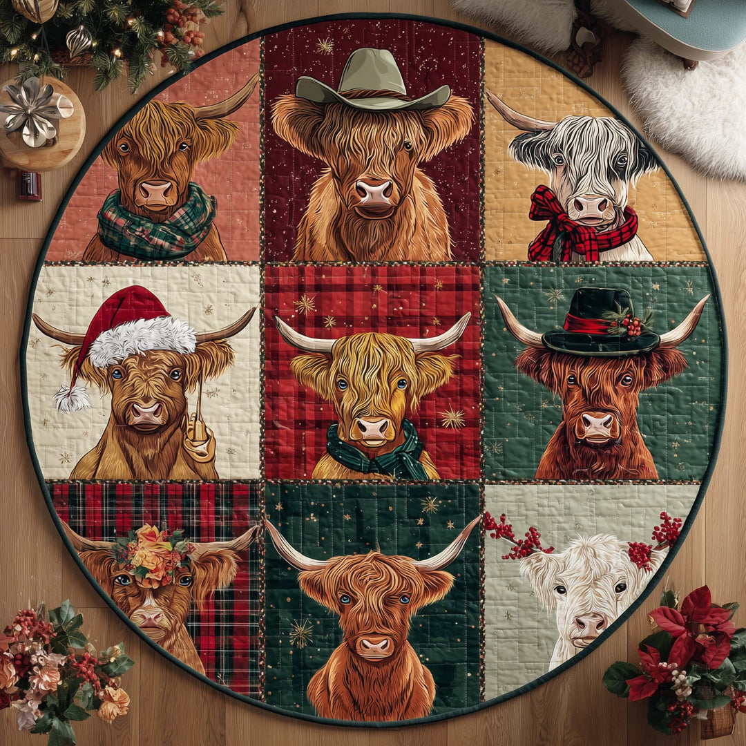 Western Party Quilted Round Mat GFTOQA172