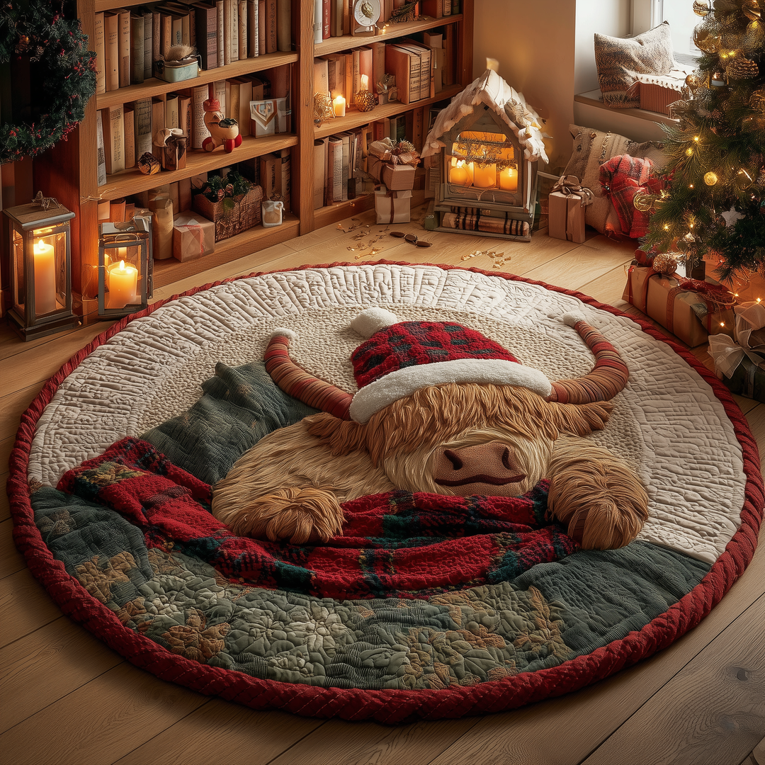 Highland Snuggle Quilted Round Mat GFTOQA21