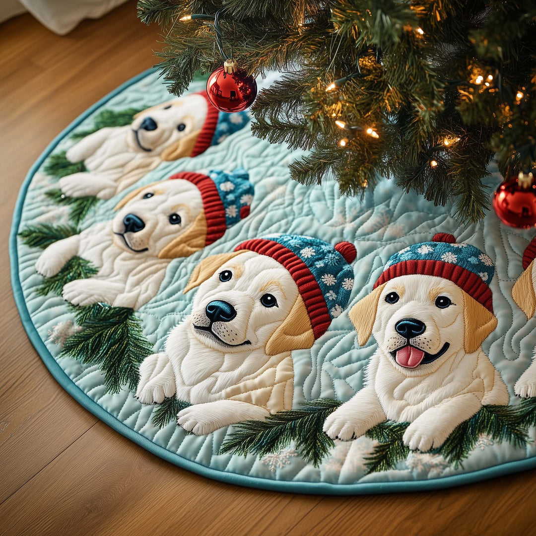 Cozy Labrador Quilted Tree Skirt GFTOQA242