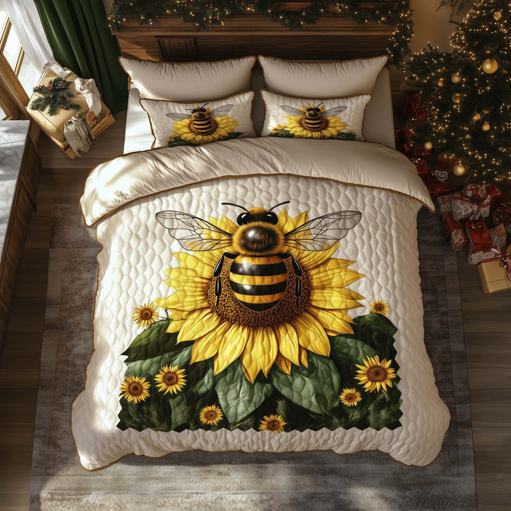 Sunflower Bee Duvet Cover Set GFTOQA291