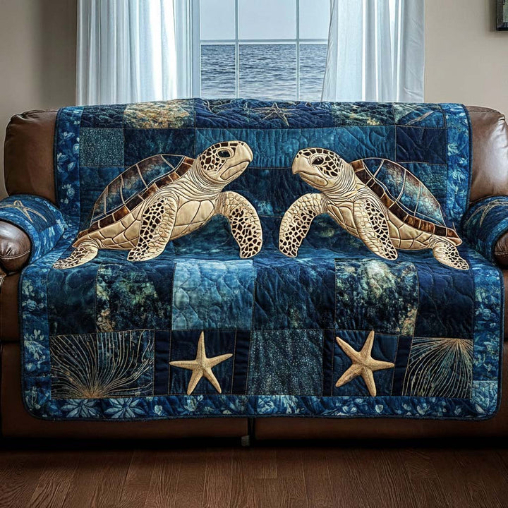 Silent Voyager Quilted Sofa Cover GFTOQA732