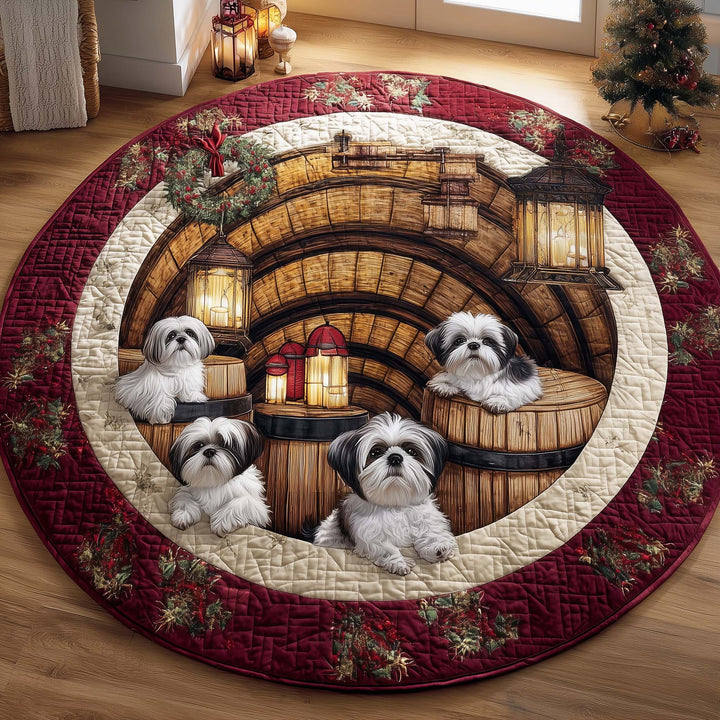 Shih Tzu Quilted Round Mat GFTOQM149