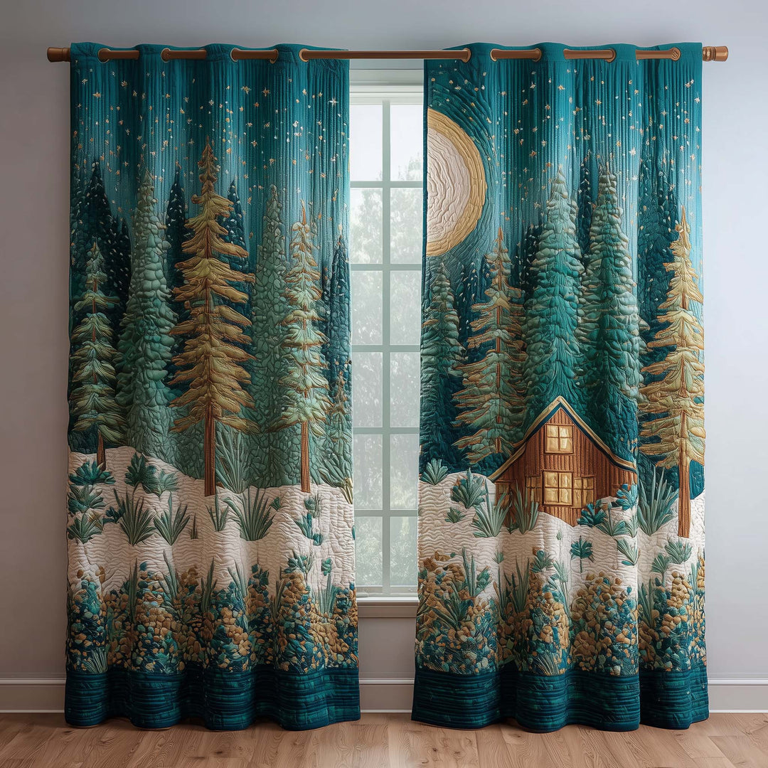 Moonlit Cabin Quilted Curtains GFTOQM1677