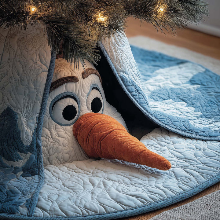 Dapper Snowman Quilted Tree Skirt GFTOQM430