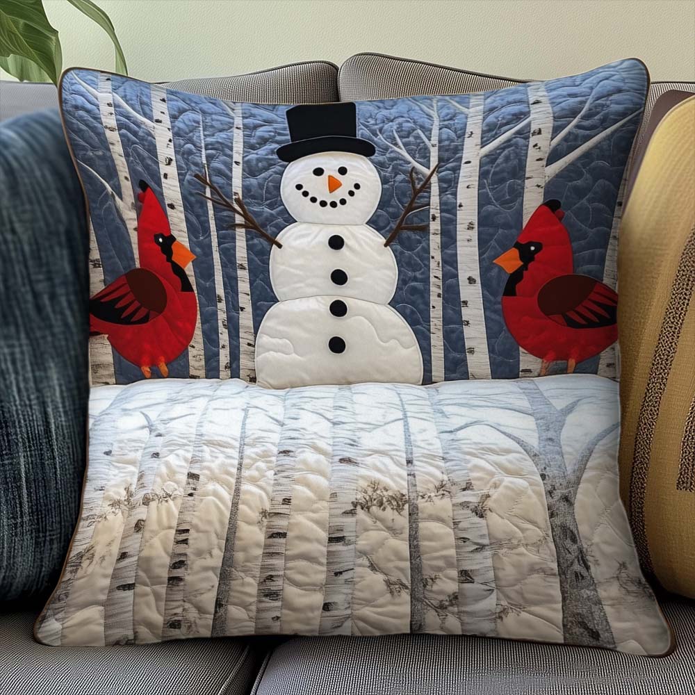 Snowman Quilted Pillow Case GFTOQM549