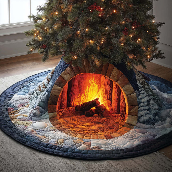 Winter Hearth Quilted Tree Skirt