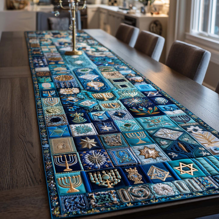 Hanukkah Patchwork Quilted Table Runner GFTOTG2913