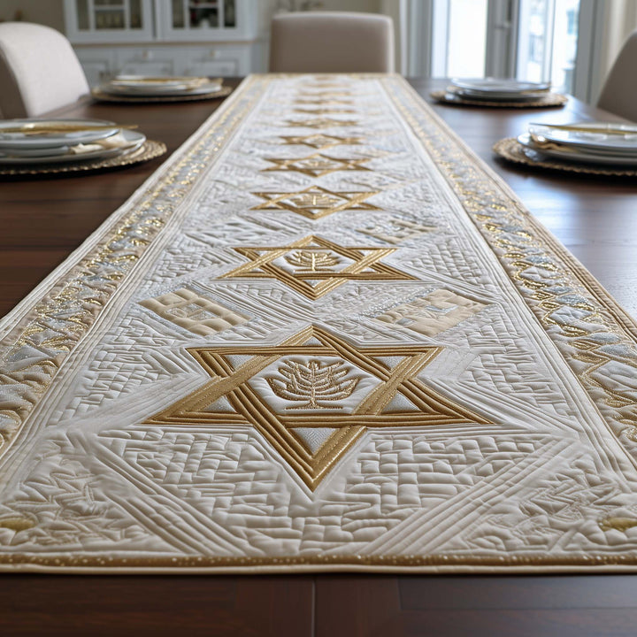 Star of David Quilted Table Runner GFTOTG2916