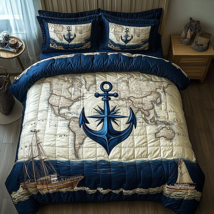 Nautical Anchor 3-Piece Duvet Cover Set GFTOTL3295