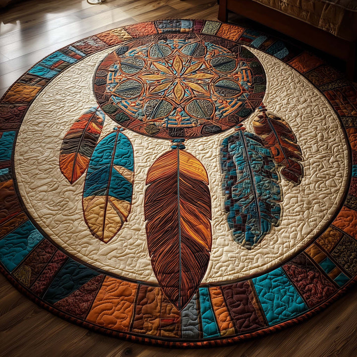 Native Warrior Spirit Quilted Round Mat GFTOTL5154