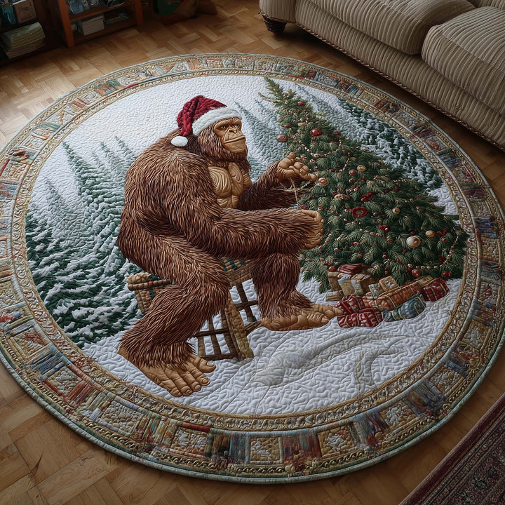 Merry Squatchmas Quilted Round Mat GFTOTL5271