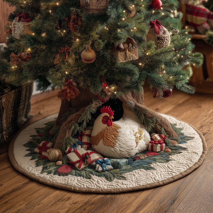 Holiday Farmstead Quilted Tree Skirt