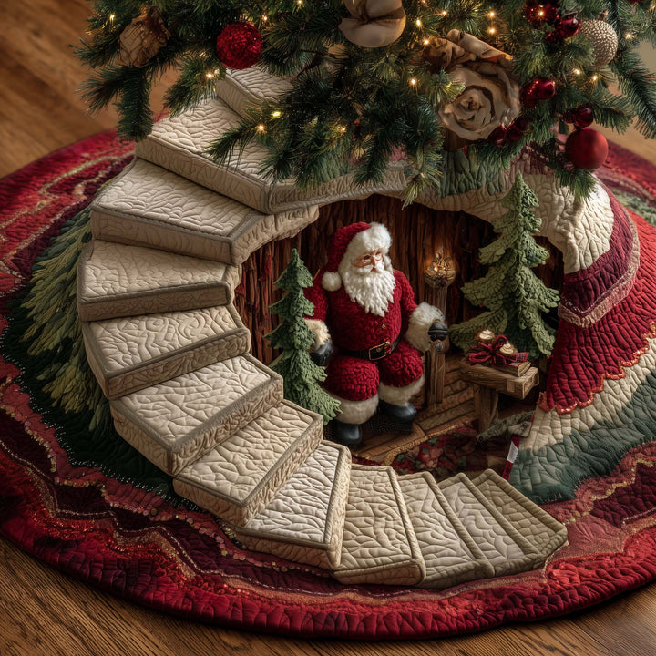 Santa Workshop Quilted Tree Skirt