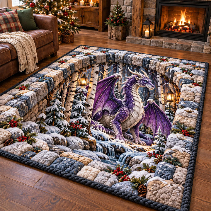 Winter Woodland Dragon Area Rug GFTOTP22524