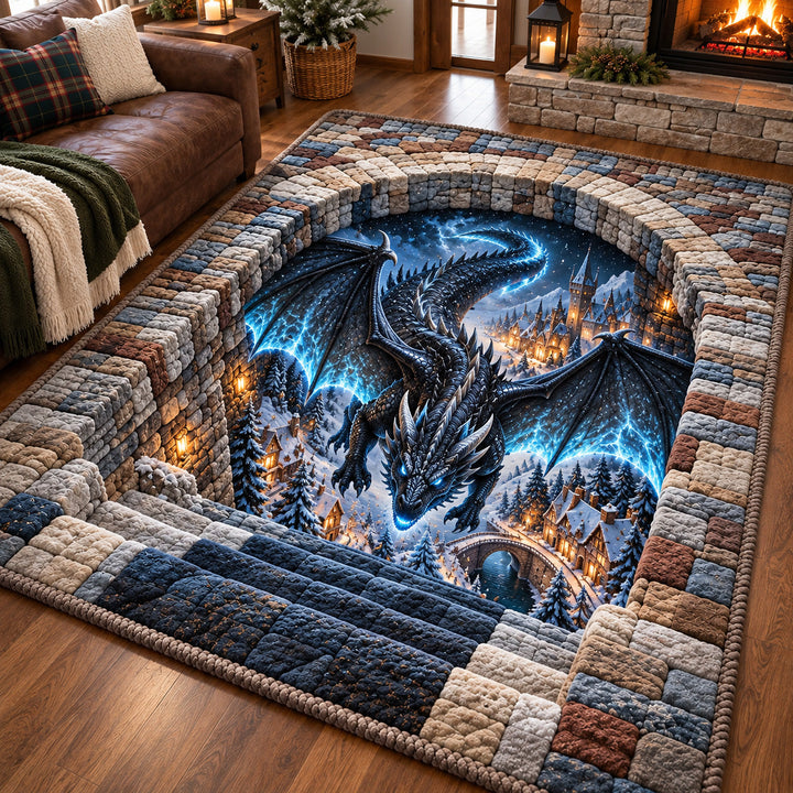 Winter Night Dragon Area Rug GFTOTP22529