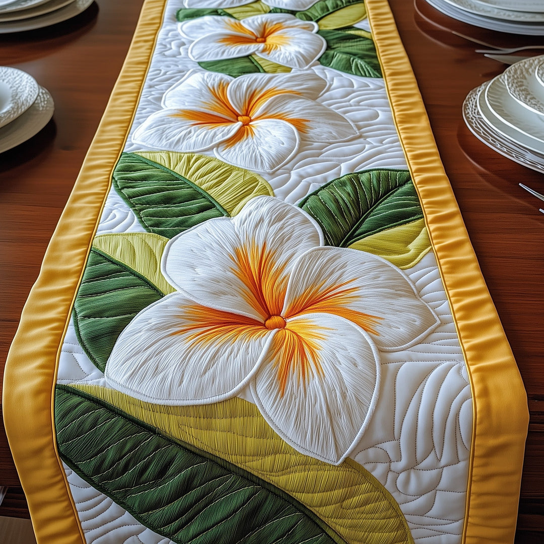 Plumeria Island Quilted Table Runner GFTOTP6182