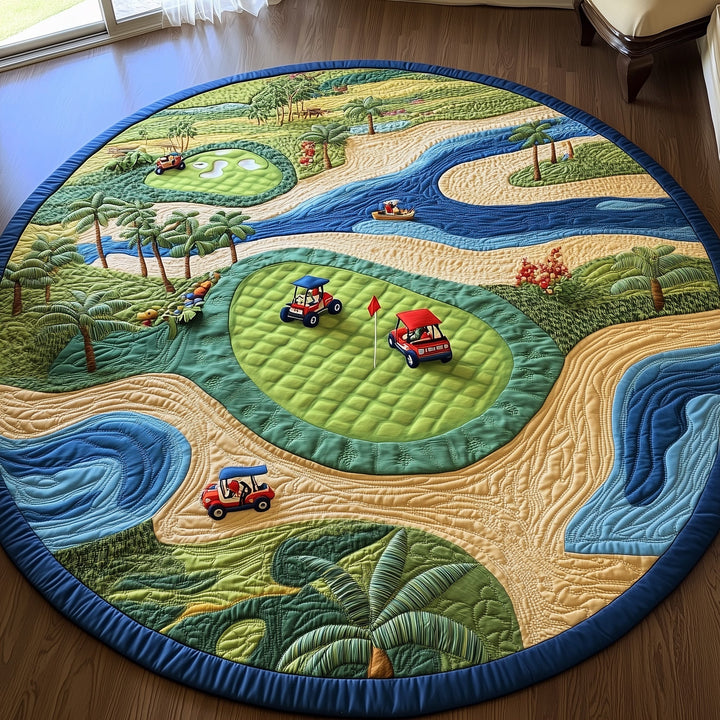 Golf Course Quilted Round Mat GFTOTP8166