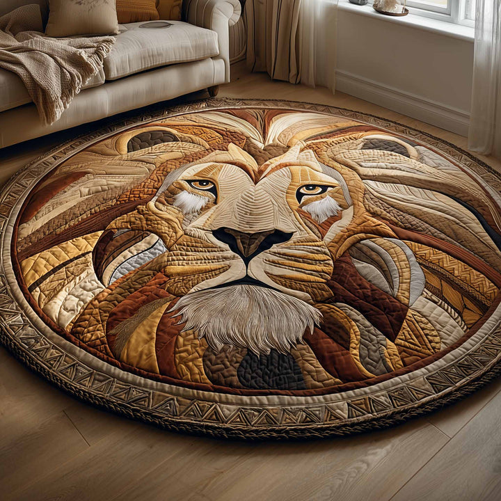Majestic Lion Quilted Round Mat GFTOYC1145