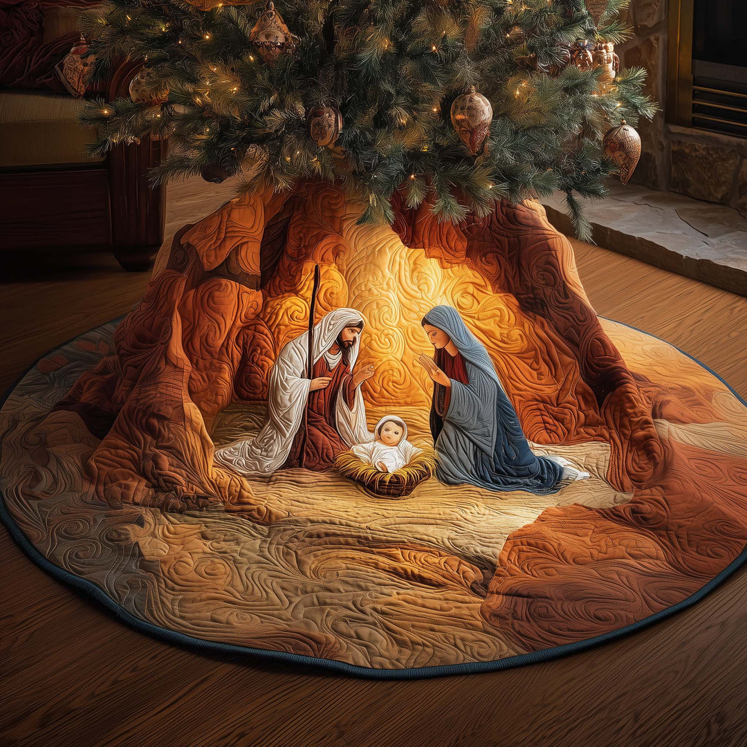 Divine Cradle Quilted Tree Skirt GFTOYC2509