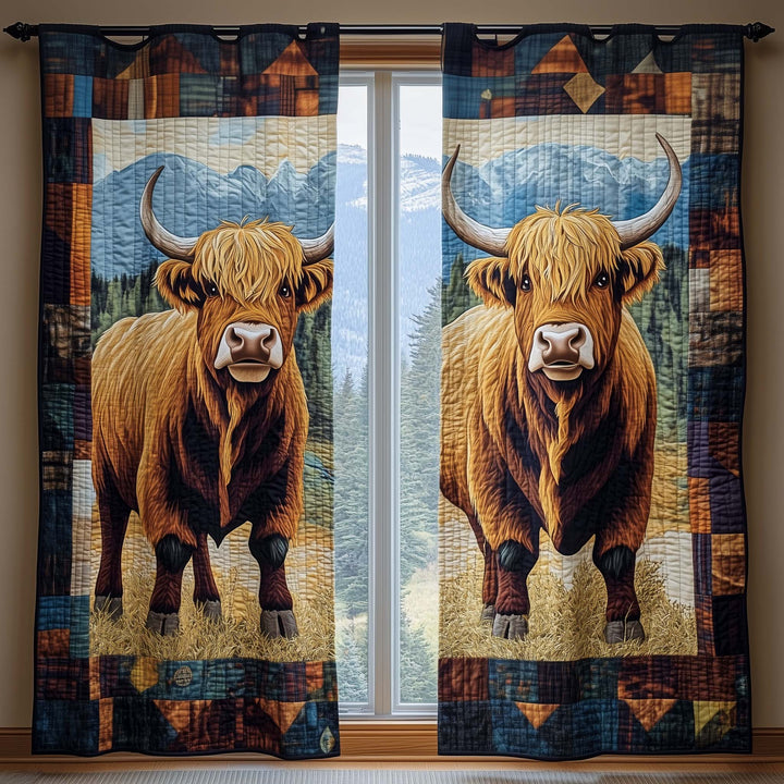 Highland Cow Quilted Curtains GFTOYC2801