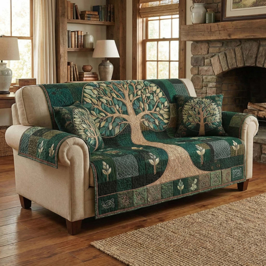 Mystic Tree Quilted Sofa Cover GFTOQM1973