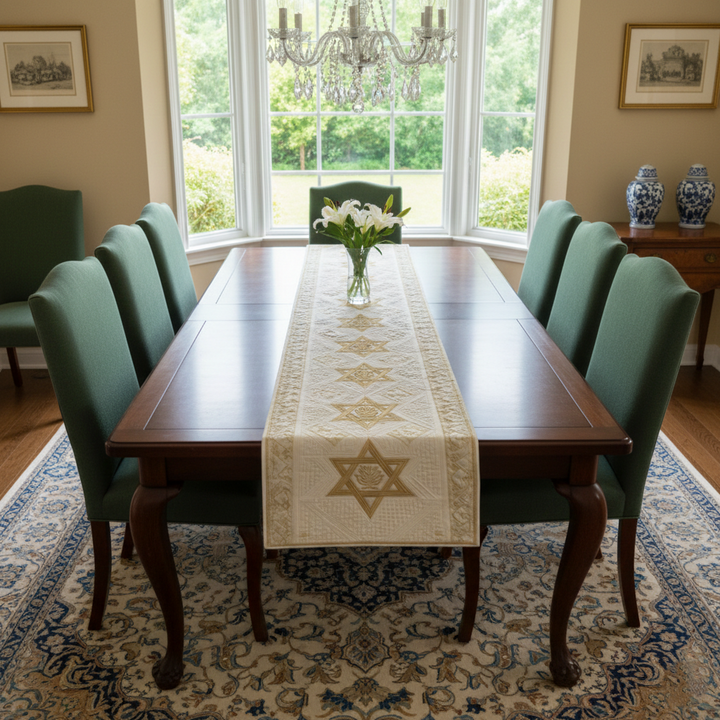 Star of David Quilted Table Runner GFTOTG2916
