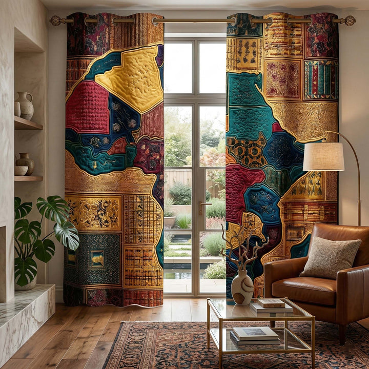 Heritage Africa Quilted Curtains GFTOQM3215